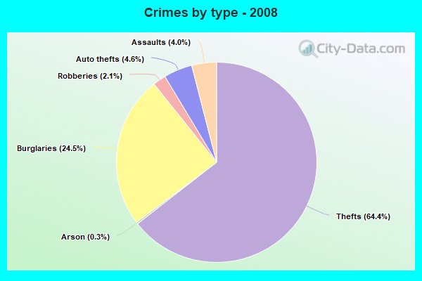 Crimes by type - 2008