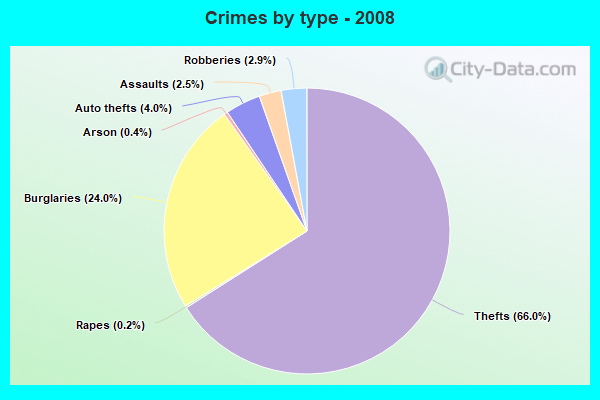 Crimes by type - 2008