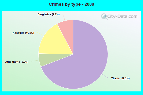 Crimes by type - 2008