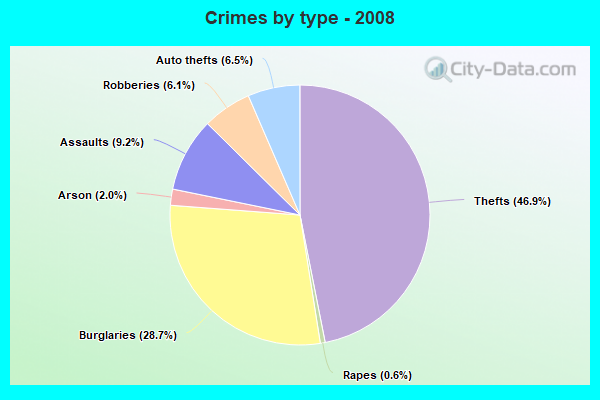 Crimes by type - 2008