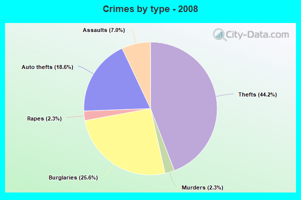 Crimes by type - 2008