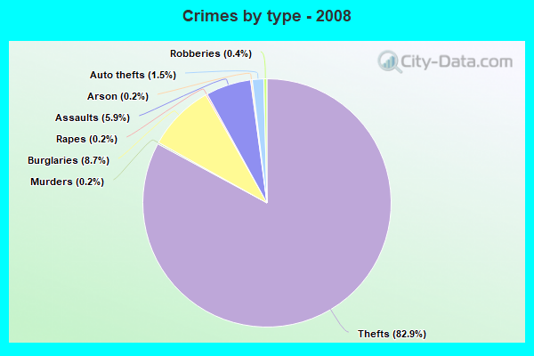 Crimes by type - 2008