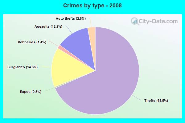 Crimes by type - 2008