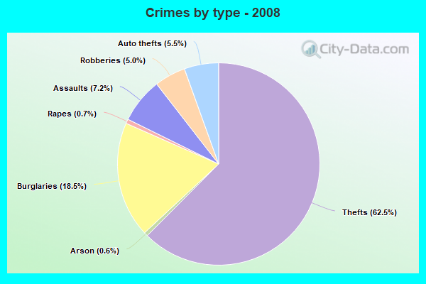 Crimes by type - 2008