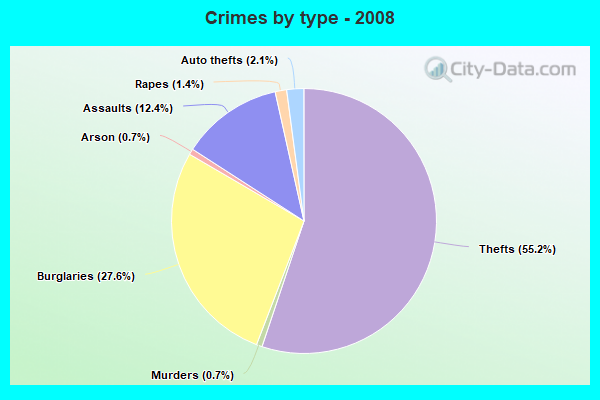 Crimes by type - 2008