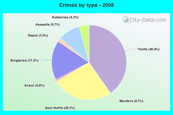 Crimes by type - 2008