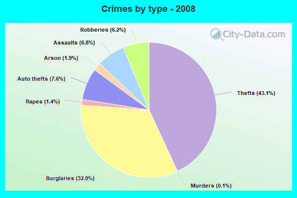 Crimes by type - 2008