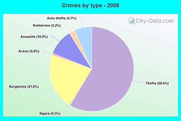 Crimes by type - 2008