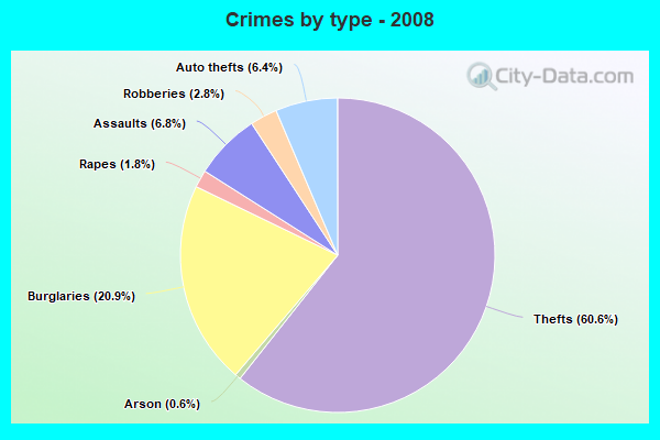 Crimes by type - 2008