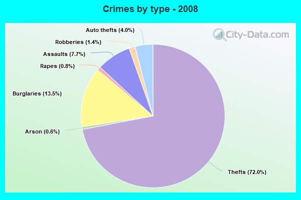 Crimes by type - 2008