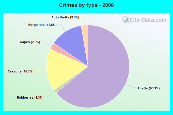 Crimes by type - 2008