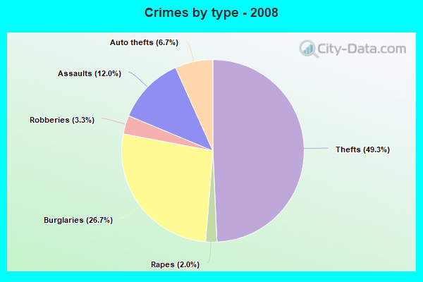 Crimes by type - 2008