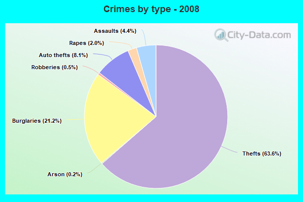 Crimes by type - 2008