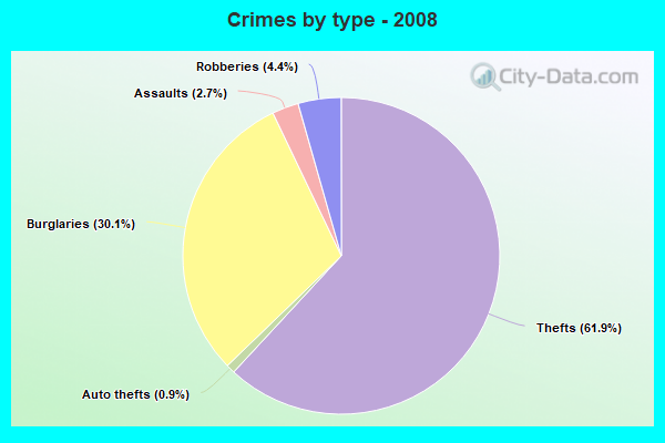 Crimes by type - 2008