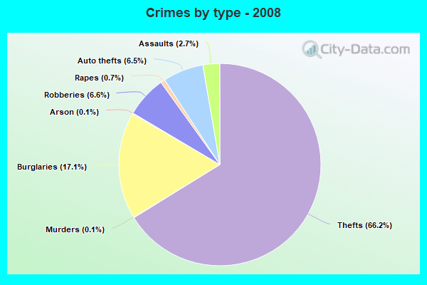 Crimes by type - 2008