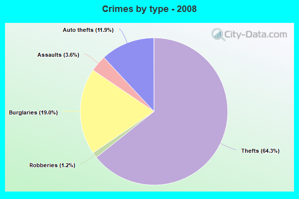 Crimes by type - 2008