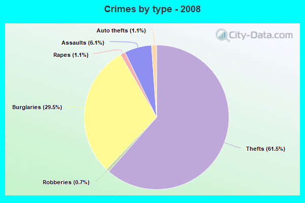 Crimes by type - 2008