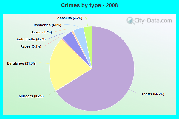 Crimes by type - 2008