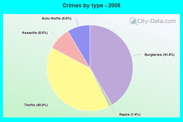 Crimes by type - 2008