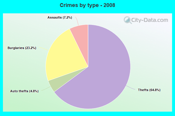 Crimes by type - 2008