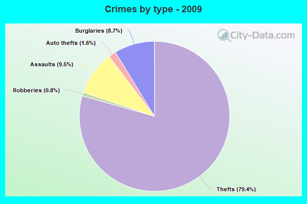 Crimes by type - 2009