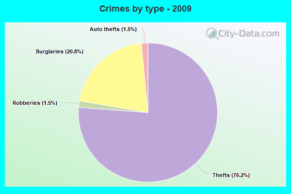 Crimes by type - 2009