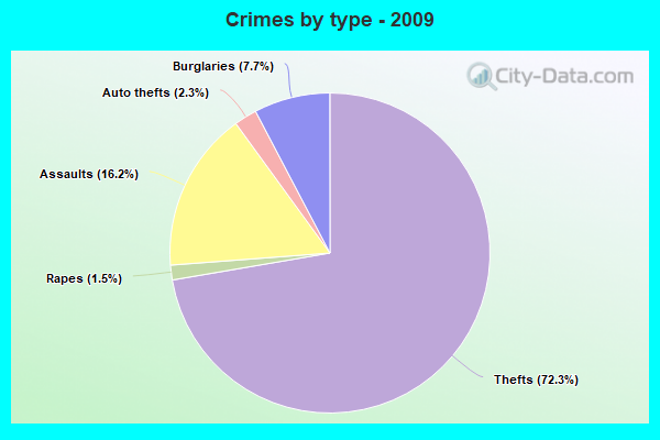 Crimes by type - 2009