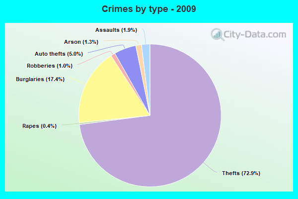 Crimes by type - 2009