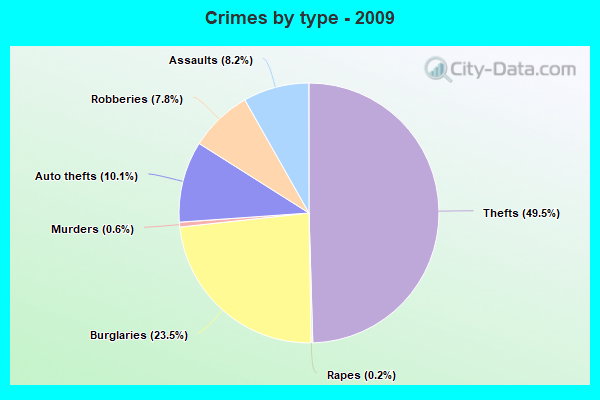 Crimes by type - 2009