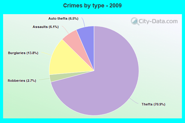 Crimes by type - 2009