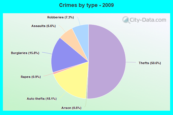 Crimes by type - 2009