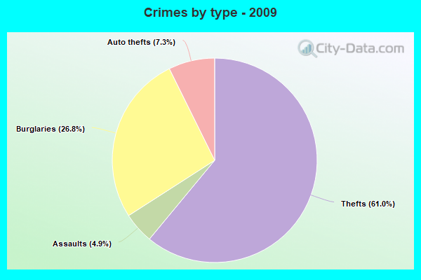 Crimes by type - 2009