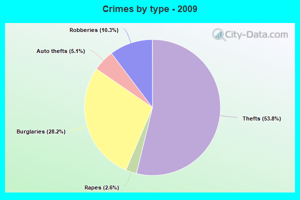 Crimes by type - 2009