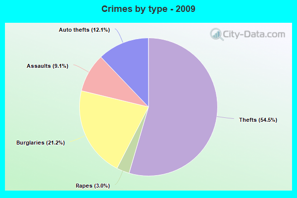 Crimes by type - 2009