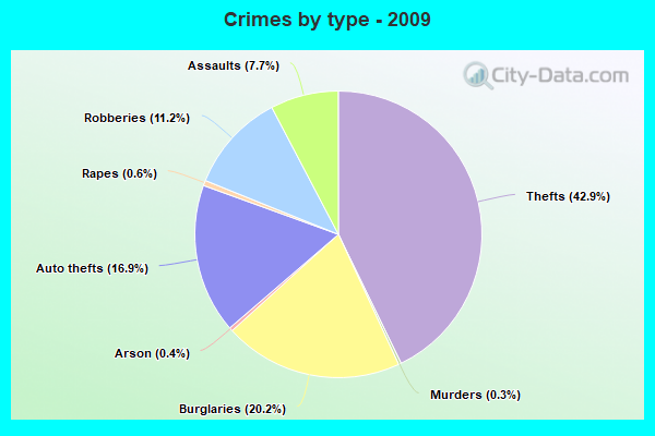 Crimes by type - 2009