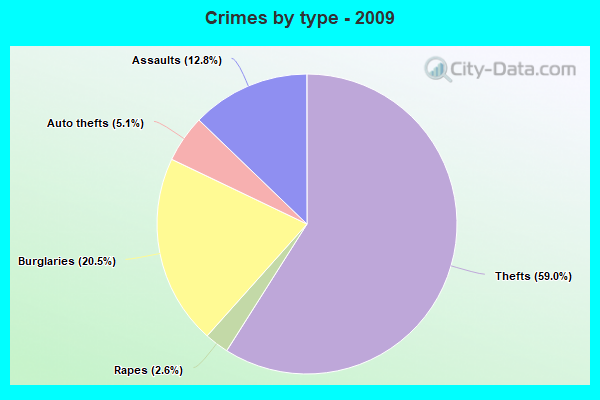 Crimes by type - 2009