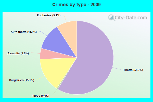 Crimes by type - 2009