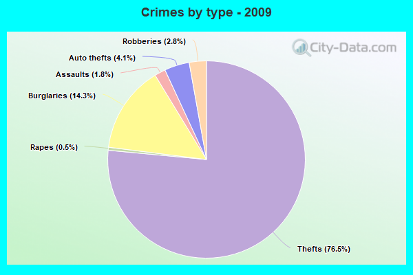 Crimes by type - 2009