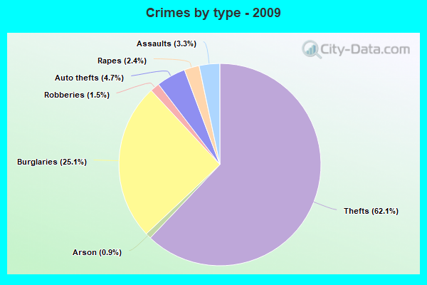 Crimes by type - 2009