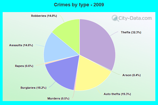 Crimes by type - 2009