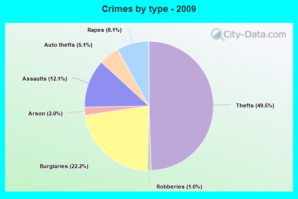 Crimes by type - 2009