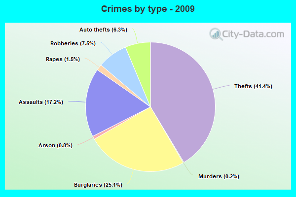 Crimes by type - 2009