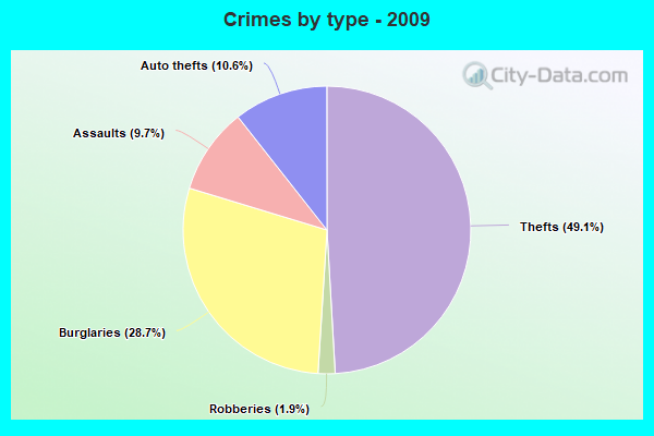 Crimes by type - 2009