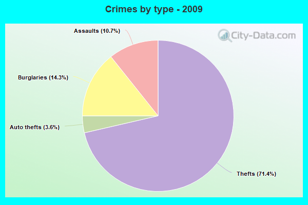 Crimes by type - 2009