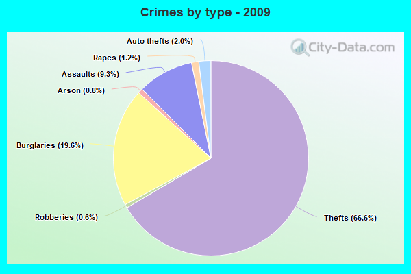 Crimes by type - 2009