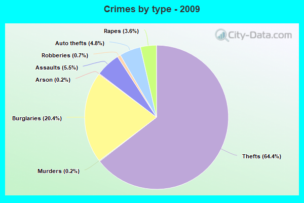 Crimes by type - 2009