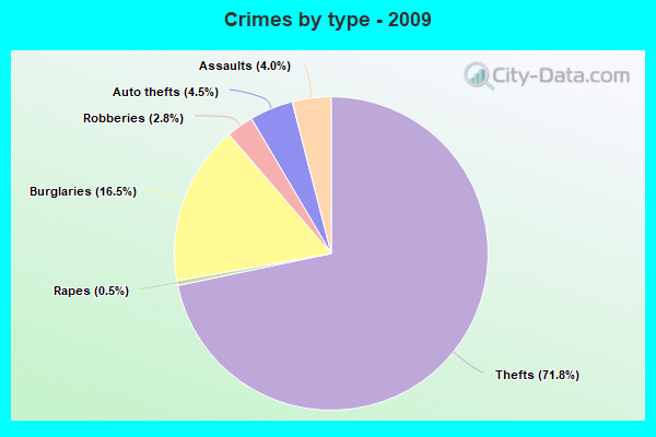 Crimes by type - 2009