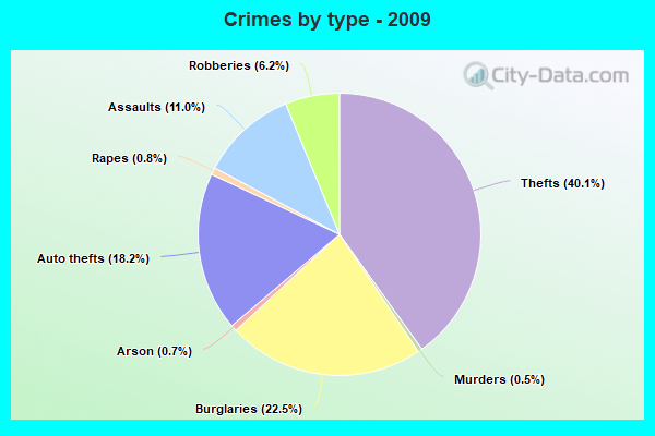 Crimes by type - 2009