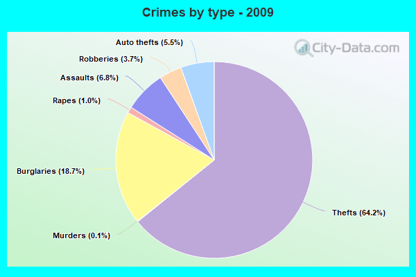 Crimes by type - 2009