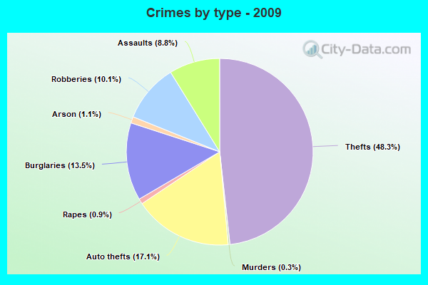 Crimes by type - 2009